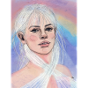 Frau mit Regenbogen