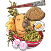 Kawaii Capybara Ramen Noodles Japanese Food