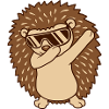 Funny dab dance hedgehog