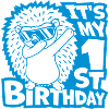 Hedgehog dabbing 1st birthday