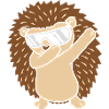 Cool funny dabbing hedgehog