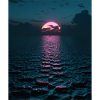 Vaporwave Aesthetic Sunset Sea