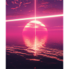 Vaporwave Aesthetic Sunset Sea