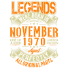 1970 Novembre Légende d’anniversaire