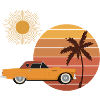 Retro Car Sunset