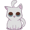 White kawaii kitty