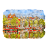 Amsterdam Pays-Bas Aquarelle Dessin d’esquisse