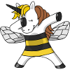 Biene Einhorn unicorn bee Imkerin dabbing dab