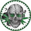 Skull Hanfblatt