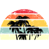 Palm Retro Sunset