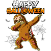 Halloween Faultier Zombie
