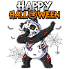Halloween Panda Zombie