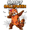 Halloween Red Panda Zombie