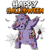 Halloween Hippo Zombie