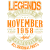 1958 November Birthday Legend