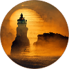 Lighthouse Sunrise Cliff Sea