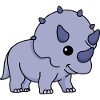 Dinosaur triceratops comic