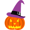 Halloween pumpkin and hat