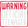 warning official teenage quote