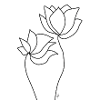 Dessin de fleurs Art au trait fin Art abstrait