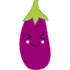 Kawaii,Eggplant,purple, fruits, vegetables, vegan,