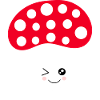Kawaii, mushroom, toadstool