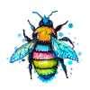 Lovely rainbow bee