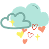 Nuage de pluie d'amour