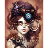 Steampunk Woman with Mechanical goggles