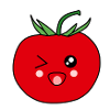 funny tomato with happy face