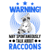 Warnung Waschbär Raccoon