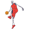 Basketball player skeleton