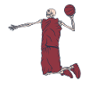 Basketball player skeleton