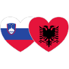 Slovenia Albania Flag Heart