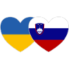Ukraine Slovenia Flag Heart