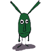 Green Monster Illustration on Print