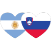 Argentina Slovenia Flag Heart