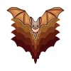 Mignonne chauve-souris kawaii volant Halloween