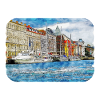 Copenhague Danemark Aquarelle Sketch Illustration