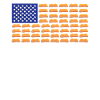 Peanut Butter USA Flag