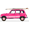 PINK SURFER CAR