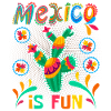 Mexico, saying, cactus motif