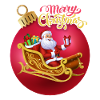 Merry Christmas Calligraphy, Santa Claus