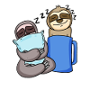 Sloth Sloths Sleeping Coffee