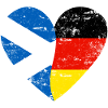 Scotland Germany Flag Heart