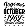 LEGENDER ER FØDT I OKTOBER 1969 - jubilæum gif