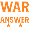 WAR IS NEVER THE ANSWER