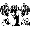 Kraftfaust mit Hantel Bodybuilding