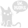 Comic cat ew people
