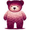Pink Grumpy Teddy